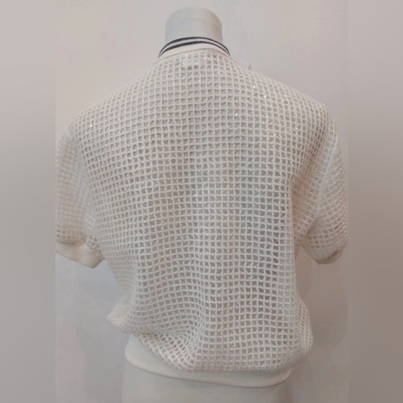 🔥BRUNELLO CUCINELLI
Netted Polo Shirt with Contrast Stripes/Size Large/MP $3850🔥 - Picture 10 of 13